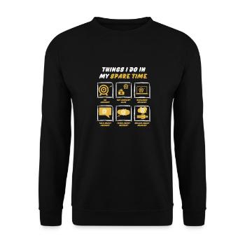 ARCHERY IN SPARE TIME - Unisex Sweatshirt - black - Front - Alina (178cm) & Michal (187cm)