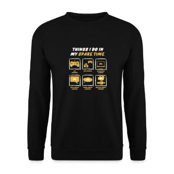 GAMING IN SPARE TIME - Unisex Sweatshirt - black - Front - Alina (178cm) & Michal (187cm)