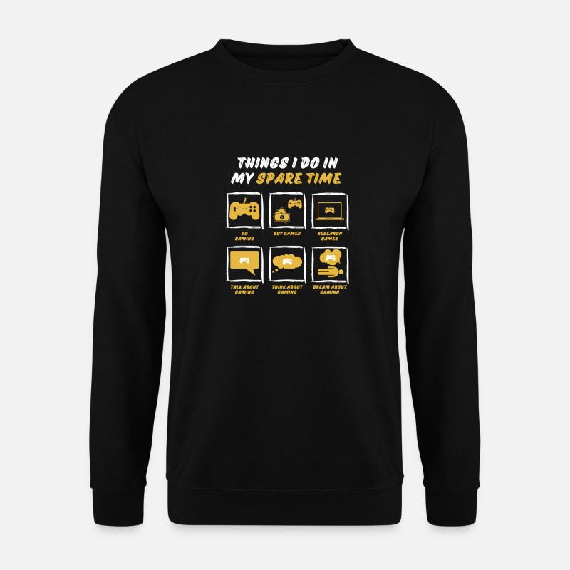 GAMING IN SPARE TIME - Unisex Sweatshirt - black