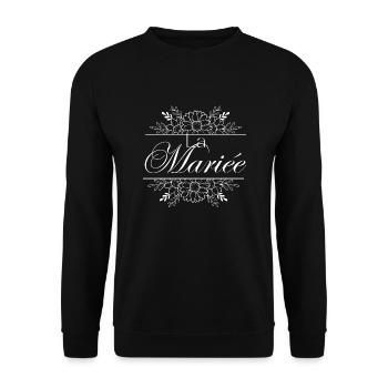 La mariée floral - Sweat-shirt Unisexe - noir - Devant - Alina (178cm) & Michal (187cm)