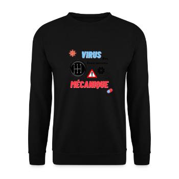 Virus par transmission mécanique - Protégez-vous - Sweat-shirt Unisexe - noir - Devant - Alina (178cm) & Michal (187cm)