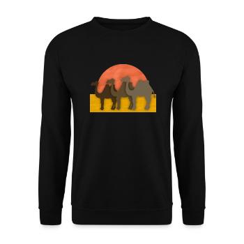 Camels - Unisex Sweatshirt - black - Front - Alina (178cm) & Michal (187cm)