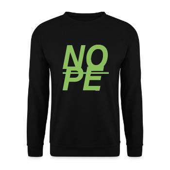 NOPE - sei kein Ja - Sager! - Unisex Pullover - Schwarz - Vorne - Alina (178cm) & Michal (187cm)