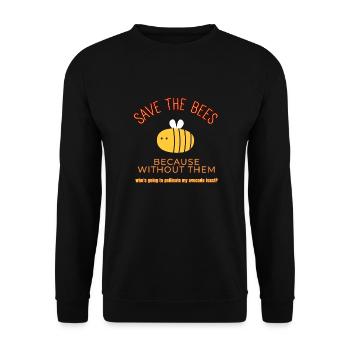 SAUVEZ LES ABEILLES - Sweat-shirt Unisexe - noir - Devant - Alina (178cm) & Michal (187cm)