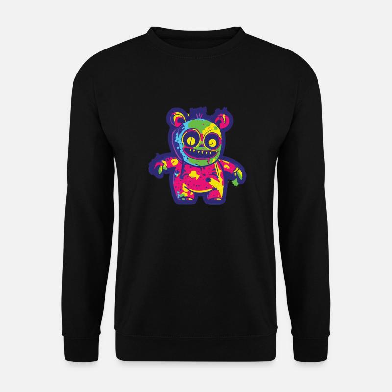 Lustiger Horror Gruseliger Bär Halloween Boo Bär - Unisex Pullover - Schwarz