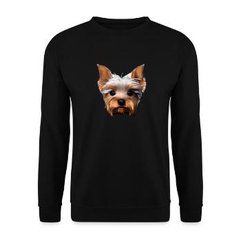 Dog Owner Yorkshire Terrier Puppy Dog - Unisex Sweatshirt - black - Front - Alina (178cm) & Michal (187cm)