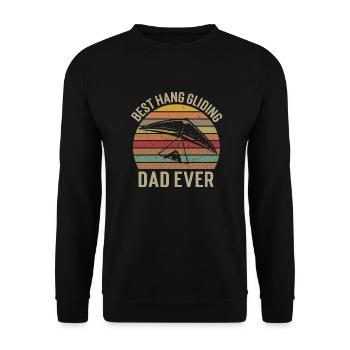 Best Hang Gliding Dad Ever - Unisex Sweatshirt - black - Front - Alina (178cm) & Michal (187cm)