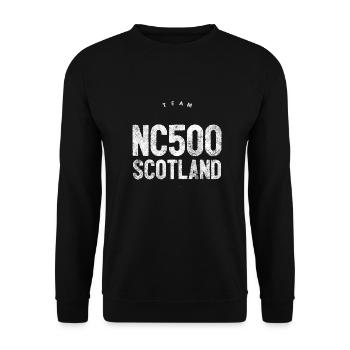 team nc 500 two - Unisex Sweatshirt - black - Front - Alina (178cm) & Michal (187cm)