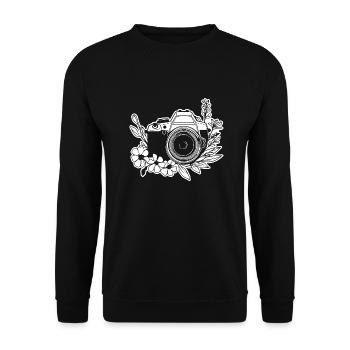Photographer Photography Photography Camera - Unisex Sweatshirt - black - Front - Alina (178cm) & Michal (187cm)