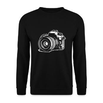 Fotograf Fotografieren Fotografie Kamera - Unisex Pullover - Schwarz - Vorne - Alina (178cm) & Michal (187cm)