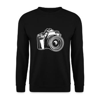 Photographer Photography Photography Camera - Unisex Sweatshirt - black - Front - Alina (178cm) & Michal (187cm)