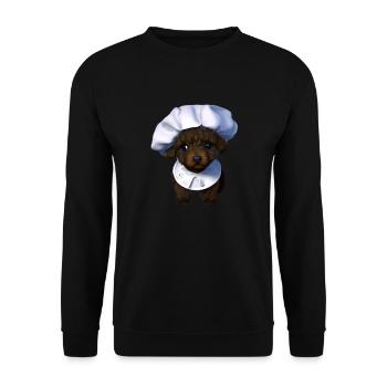 Pudelwelpe Hundehalter Hundewelpe Pudel Hundeliebe - Unisex Pullover - Schwarz - Vorne - Alina (178cm) & Michal (187cm)