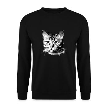 Chat domestique Propriétaire de chat Chaton de compagnie - Sweat-shirt Unisexe - noir - Devant - Alina (178cm) & Michal (187cm)