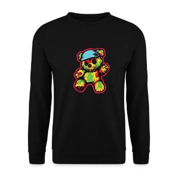 Horror Scary Bear Halloween Fairy Bear - Unisex Sweatshirt - black - Front - Alina (178cm) & Michal (187cm)