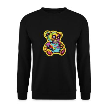 Horror Scary Bear Halloween Sinister Bear - Unisex Sweatshirt - black - Front - Alina (178cm) & Michal (187cm)