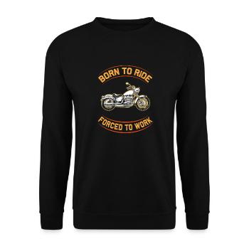 Conception Born To Ride Chopper - Sweat-shirt Unisexe - noir - Devant - Alina (178cm) & Michal (187cm)