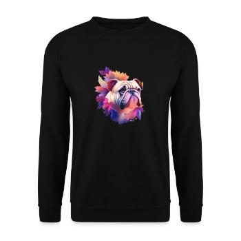 Bulldog - Unisex Sweatshirt - black - Front - Alina (178cm) & Michal (187cm)