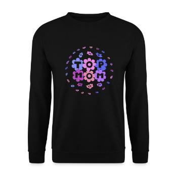 Top-Mom purple-colourful - Unisex Pullover - Schwarz - Vorne - Alina (178cm) & Michal (187cm)