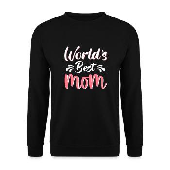 World´s Best Mom - Unisex Pullover - Schwarz - Vorne - Alina (178cm) & Michal (187cm)