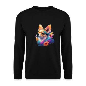 Chihuahua - Sweat-shirt Unisexe - noir - Devant - Alina (178cm) & Michal (187cm)