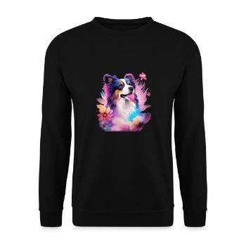 Australian Shepherd - Unisex Pullover - Schwarz - Vorne - Alina (178cm) & Michal (187cm)