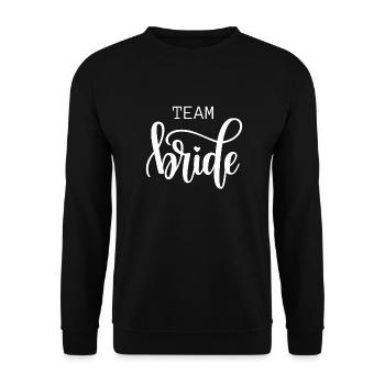 Team bride - Unisex Sweatshirt - black - Front - Alina (178cm) & Michal (187cm)