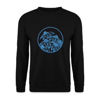 SA015 Blumenabzeichen 2 - Unisex Pullover - Schwarz - Vorne - Alina (178cm) & Michal (187cm)