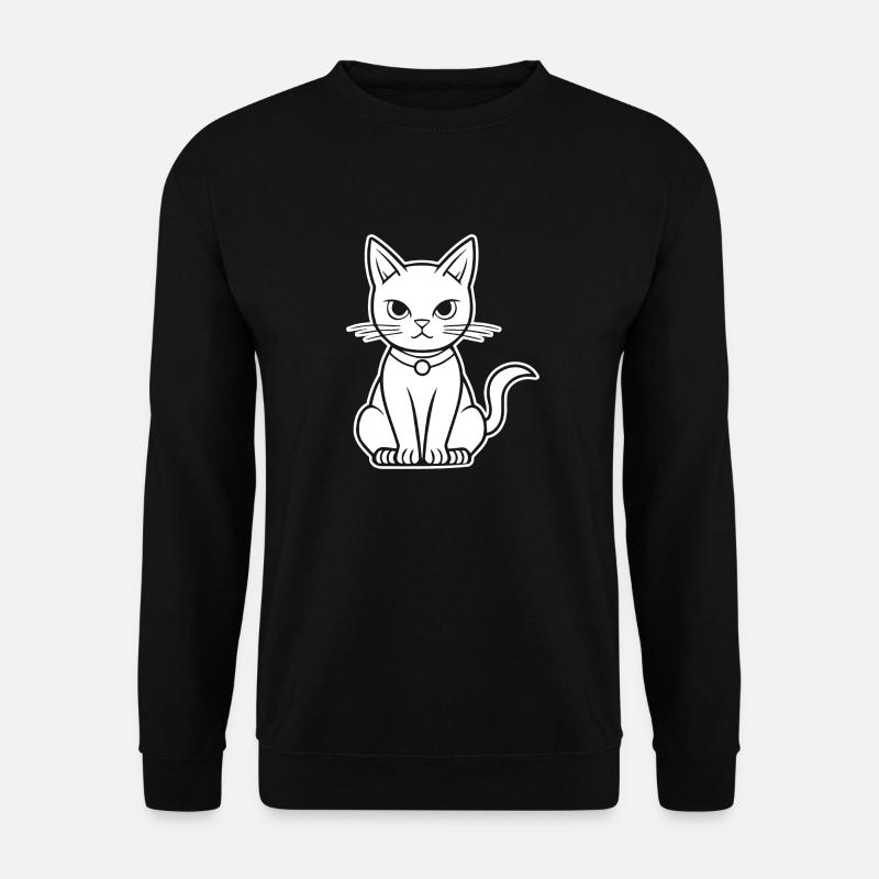 Katze Katzen Kätzchen Katzendame - Unisex Pullover - Schwarz