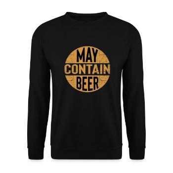 Drôle de chemise de bière pour hommes, pull - Sweat-shirt Unisexe - noir - Devant - Alina (178cm) & Michal (187cm)