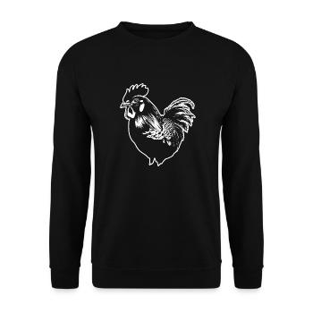 Chicken Chicken House Poultry Rooster Farm - Unisex Sweatshirt - black - Front - Alina (178cm) & Michal (187cm)