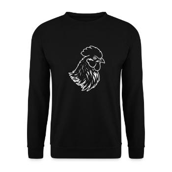 Chicken Chicken House Poultry Rooster Farm - Unisex Sweatshirt - black - Front - Alina (178cm) & Michal (187cm)