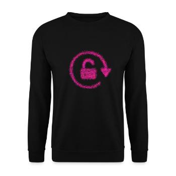 Té de style serrure - Sweat-shirt Unisexe - noir - Devant - Alina (178cm) & Michal (187cm)