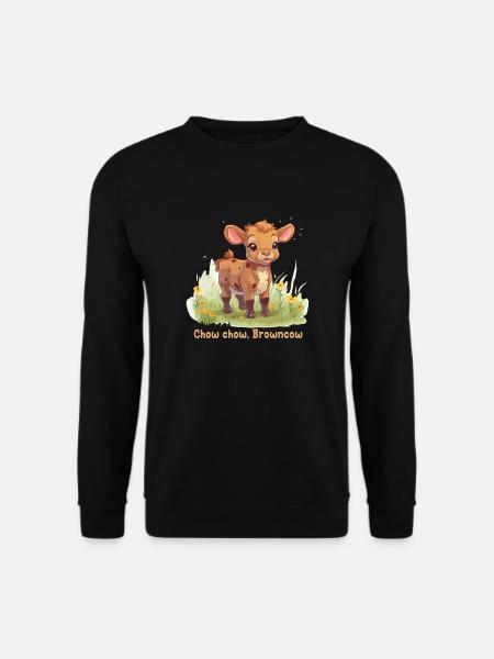 Chow chow, Browncow - Sweat-shirt Unisexe - noir