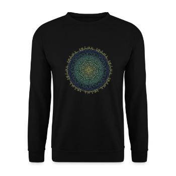 Wie oben, so unten Mandala - Unisex Pullover - Schwarz - Vorne - Alina (178cm) & Michal (187cm)