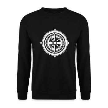 Boussole Voilier Nautique Marinier - Sweat-shirt Unisexe - noir - Devant - Alina (178cm) & Michal (187cm)