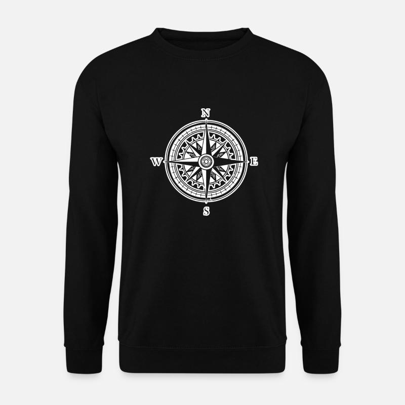 Compass Nautical Sailboat Seafarer - Unisex Sweatshirt - black