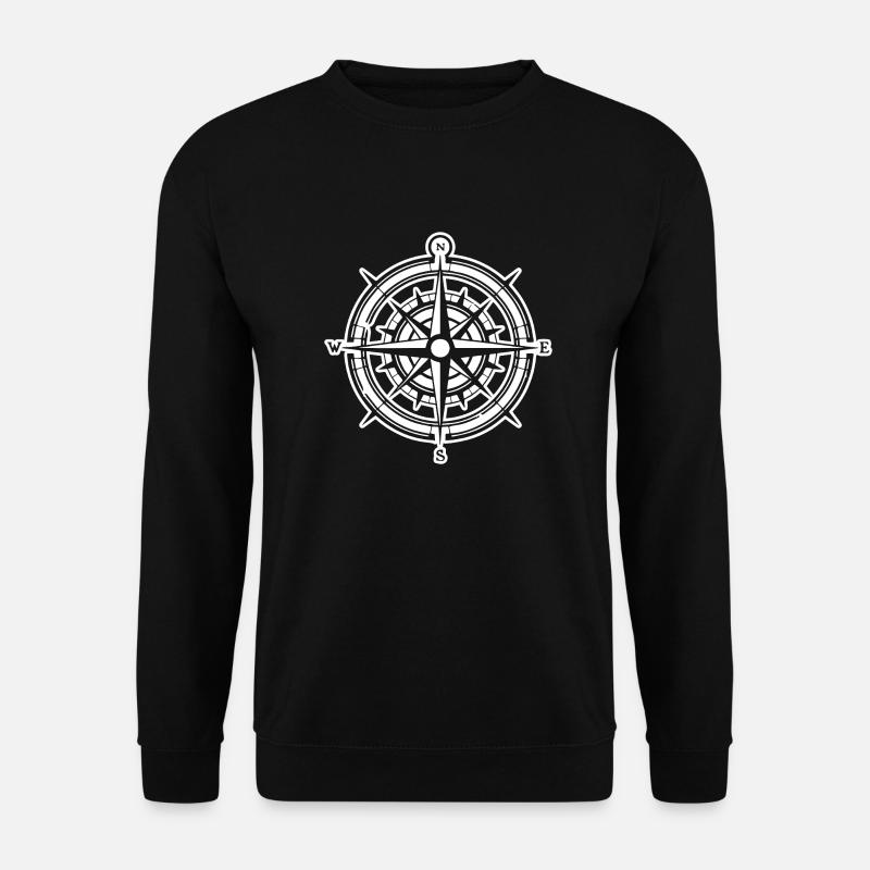 Compass Nautical Sailboat Seafarer - Unisex Sweatshirt - black