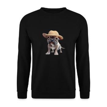 Dogs Dog Owner Bulldog Dog Dog Owner - Unisex Sweatshirt - black - Front - Alina (178cm) & Michal (187cm)