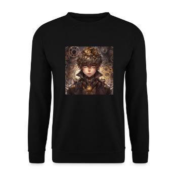 Tech Guy - Unisex Pullover - Schwarz - Vorne - Alina (178cm) & Michal (187cm)