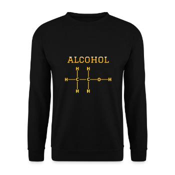 Alcohol Molecule - Unisex Sweatshirt - black - Front - Alina (178cm) & Michal (187cm)