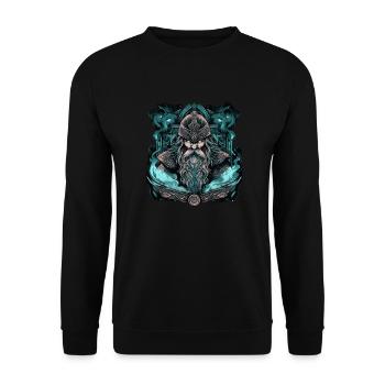 Viking Norseman: Design nordique élégant - Sweat-shirt Unisexe - noir - Devant - Alina (178cm) & Michal (187cm)