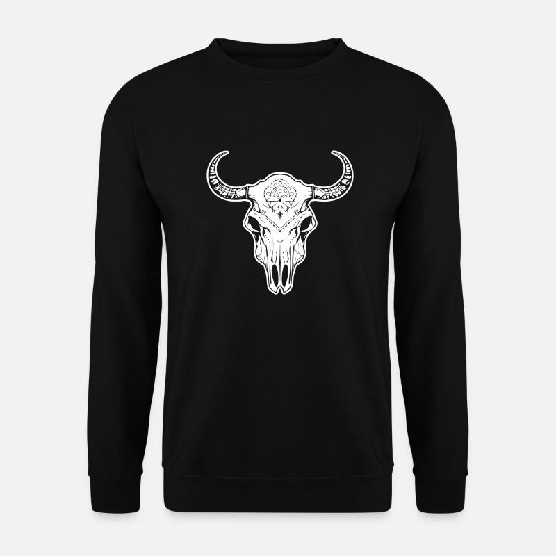 Crâne de vache Boho - Sweat-shirt Unisexe - noir