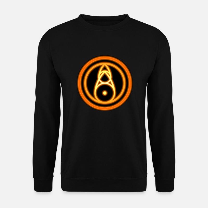 Glyphe 'Feuer' - Unisex Pullover - Schwarz