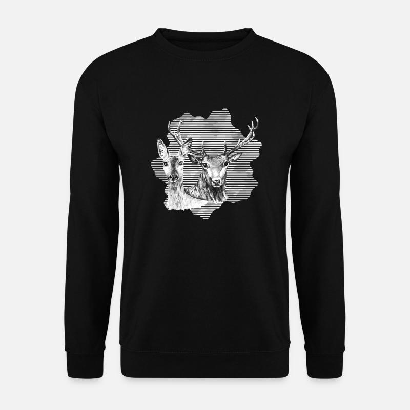 Rehe und Rehe - Unisex Pullover - Schwarz