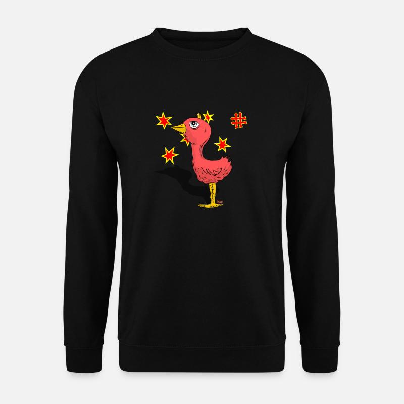 Happy Bird Star - Unisex Pullover - Schwarz
