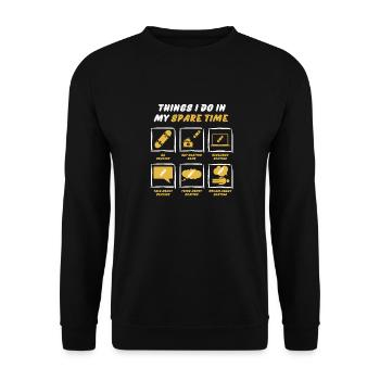 SKATE IN SPARE TIME - Unisex Sweatshirt - black - Front - Alina (178cm) & Michal (187cm)