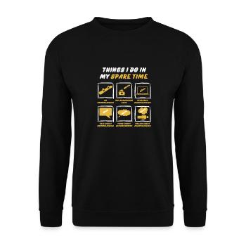 SNOWBOARD IN SPARE TIME - Unisex Sweatshirt - black - Front - Alina (178cm) & Michal (187cm)