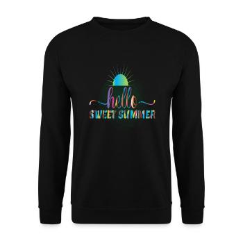 Hello Sweet Summer - Unisex Sweatshirt - black - Front - Alina (178cm) & Michal (187cm)