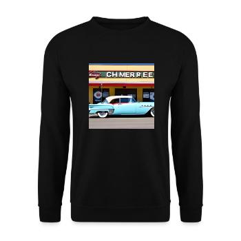 C05 - Unisex Pullover - Schwarz - Vorne - Alina (178cm) & Michal (187cm)