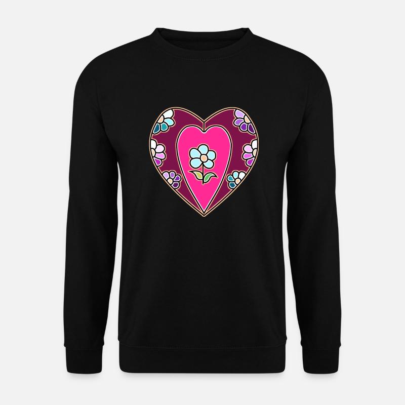 Herz - Unisex Pullover - Schwarz